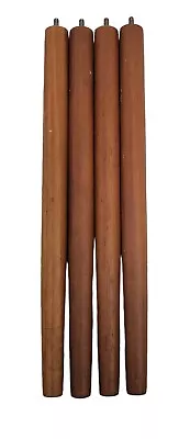 4 X Teak Wooden Furniture Dansette Legs 46cm Length Brown  • £24.99