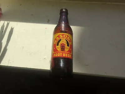 Vintage 1949 Mason’s Old Fashioned Root Beer Soda Pop Bottle ~ 10oz. • $10.95