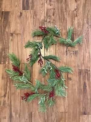 Hearth & Hand 6’ Garland Red Berry Pine Needle Magnolia Joanna Gaines Christmas • $23