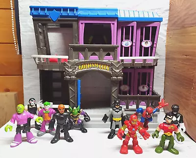 Imaginext Batcave Marvel Dc Spiderman Iron Man Action Figure Bundle Toys Joblot • £25