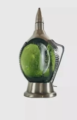 Music Box Decanter Vintage Japan Art Deco Green Glass Liquor Antique  Pre 1970 • $99.99
