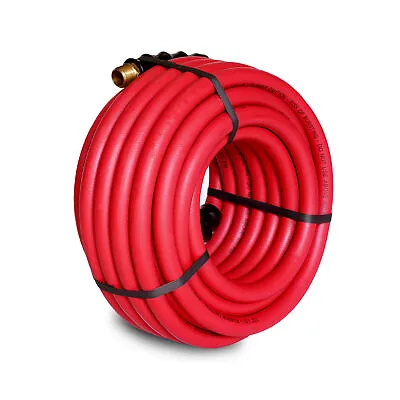 50-ft. 1/2 In. Rubber Air Hose With 1/2 In. NPT Fittings For Hose Reel 96847-IND • $59.99