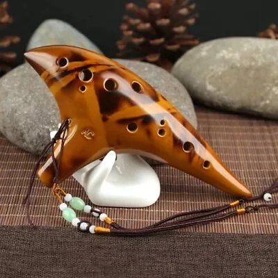 Ceramic Ocarina 12 Hole Alto C Key AC Ocarinas Zelda Instrument Professional  • $97.03