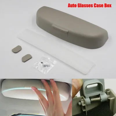 1X Universal Car Auto Glasses Case Box Sunglasses Holder Pocket Organizer Gray • £11.62