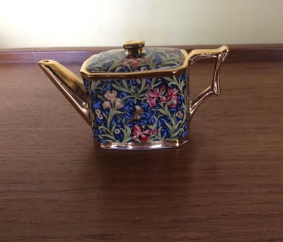 £8.95 • Buy William Morris Minature Teapot Iris Design By Ayshford Fine Bone China England 