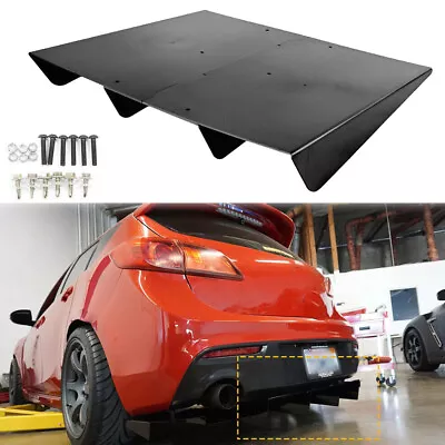 For Mazda 3 Hatchback 4 Fins Rear Diffuser Bumper Lip Chin Spoiler Splitter ABS • $54.99