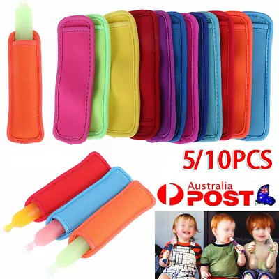 5/10PCS Colorful Icy Pole Holders Zooper Dooper Cover Kids Ice Lolly Iceblock • $19.98