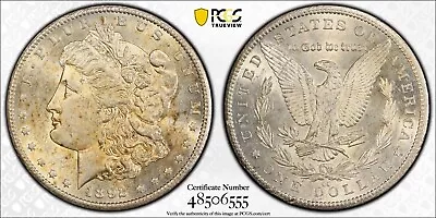 1892-CC Morgan Silver Dollar PCGS Graded AU55  Original Obverse Toning  • $1295