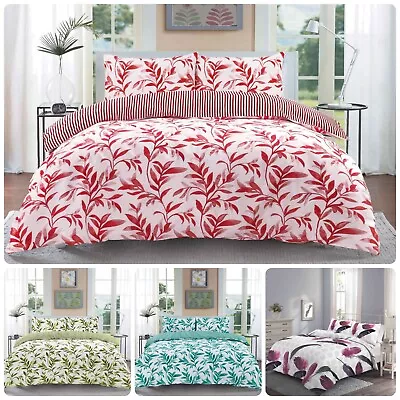 PRINTED DUVET COVER SET 100% EGYPTIAN COTTON QUILT BEDDING SETS With Pillowcase • £12.45