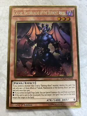 Yugioh - Calcab Malebranche Of The Burning Abyss - PGL3-EN048 - Gold Rare 1st • $2.88