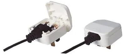 £4.19 • Buy U0a - White Euro 2 Pin To Uk 3 Pin Converter Plug Adapter Easy Clip And Plug Eu