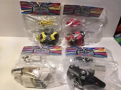 1995 McDonald's Happy Meal Power Rangers Lot Of 4 Red Yellow Black White New • $35