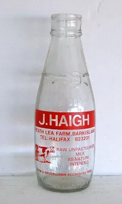 Nice Old Haigh Of Barkisland Dairy Milk Bottle • £6.99