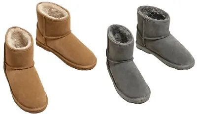 M&S Slippers Ladies Thermal Ankle Boots Stain Resistant Bootie Fur Lined RRp£39 • £24.19