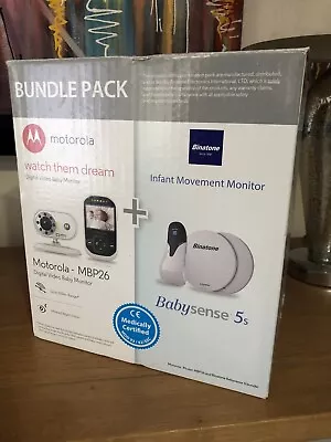 Bundle Pack Babysense 5s Binatone  Movement Monitor Motorola Video Baby Monitor • £79.99