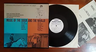 Music Of The Sioux And The Navajo LP ETHNIC FOLKWAYS US Peyote Cult Song BOOKLET • £72.90