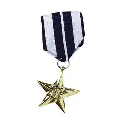 Toy Medal Military Army Soldier Fancy Dress Costume Outfit Gold Star Accessory • £1.99