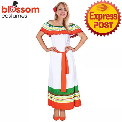 JDP95 Womens Mexican Lady Spanish Carnival Flamenco Latin Dancer Samba Costume • £22.26