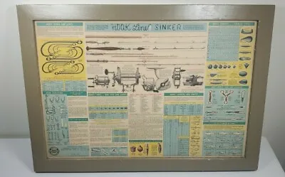 1954 CHEVROLET Dealer Smith Auto York PA Poster Hook Line Sinker Fishing Framed  • $80