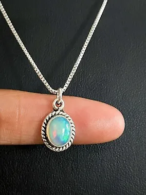 Moonstone Tiny  Pendant 925 Sterling Silver Gift Pendant Handmade Jewelry  • $12.31