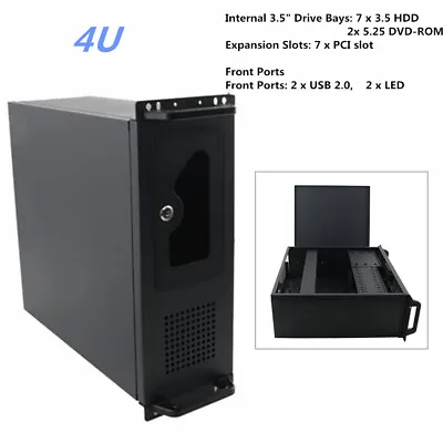 4U Rack Mount Industrial Server/Computer Case For 12 X9.6  ATX/M-ATX/Mini-ITX • $114.01