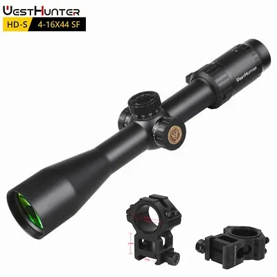 Hunting Rifle Scopes WESTHUNTER HD-S 4-16X44 SF Mil Dot Reticle Optical Sights • $86.99