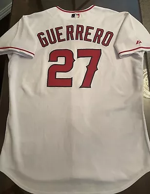 Vladimir Guerrero LA Angels #27 Authentic Majestic On-Field Home Jersey 48/XL • $175