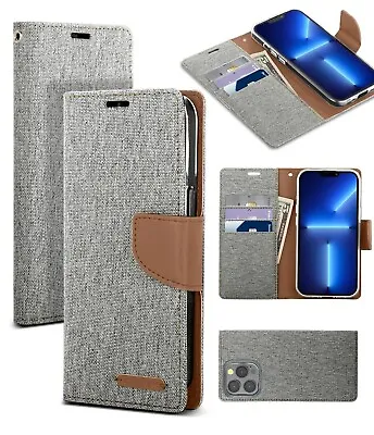 For IPhone 15 Pro Max 14 13 12 11 Plus XS XR 8 Case Canvas Wallet Flip Cover • $11.99
