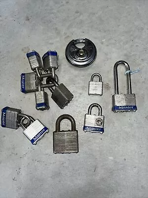 Lot Of 12 Padlocks  No Keys Master Chateau Locksmith • $35