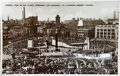 Mersey Tunnel Opening Ceremony Liverpool. Real Photographic Postcard. • £4.99