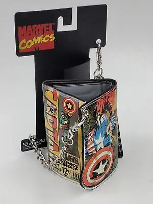 Marvel Comics Captain America Trifold Wallet With Chain • $10.99