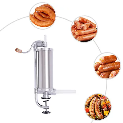 2.5L/5Lbs Sausage Stuffer Stainless Steel Vertical Meat Maker Press Filler • $39.90