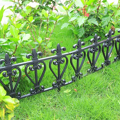 3Pc Park Palisade Lawn Edge Border Garden Plastic Edging Fencing Grass Picket UK • £9.95