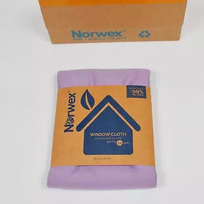 Norwex Window Cloth Microfiber Purple Chemical Free 45cm X 45cm • $11.99