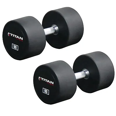 Titan Fitness 90 Lb. Pair Round Urethane Dumbbells • $559.99