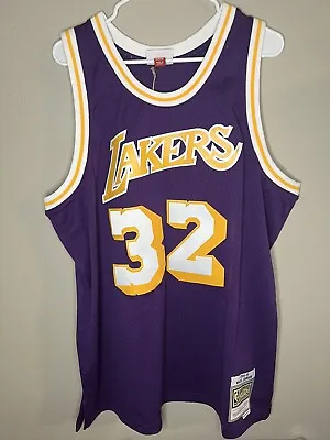 LA Lakers Magic Johnson-Mitchell & Ness '84-'85 Hardwood Classic Jersey 2XL-New • $79.99