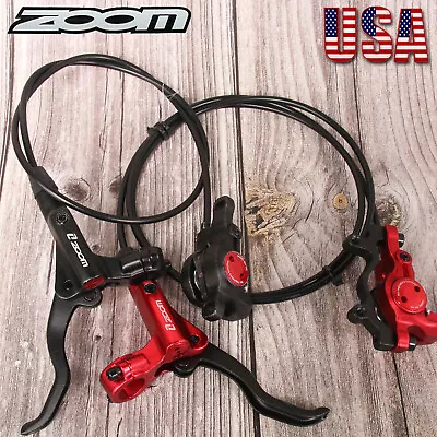 ZOOM Bicycle Hydraulic Disc Brake Left Front Right Rear IS/PM 160mm Oil Pressure • $29.99