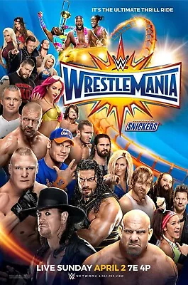 Wrestlemania Poster 12x18 Print WWE John Cena Undertaker Goldberg REPRINT • $15.99