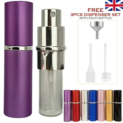 Refillable 10ml Mini Spray Bottle Perfume Aftershave Travel Cosmetic Atomiser • £2.94