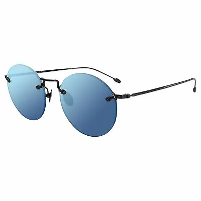 John Varvatos V525 Men Sunglasses Matte Black / Blue Round • $59.99