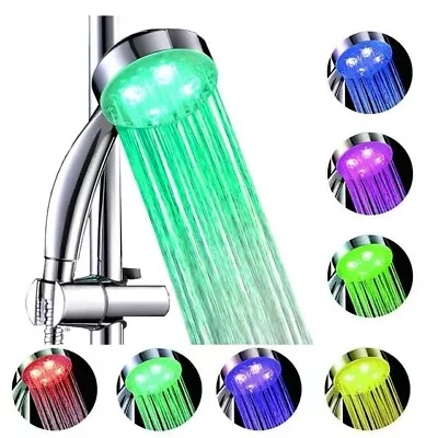 Vive Comb Colorful Shower Head Home Bathroom 7 Colors Changing LED Shower Water  • $25.47