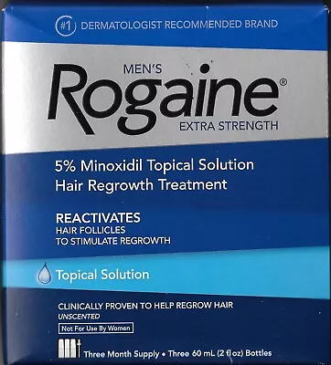 Men's Rogaine Hair Regrowth Treatment 3 Boxes 9-month Supply Liquid New • $120