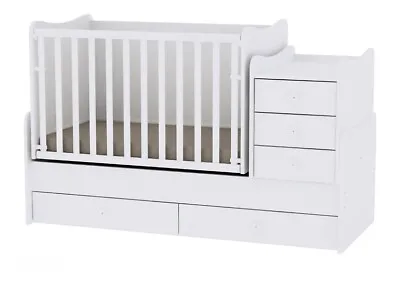 Luxury Convertible 3in1 Baby Bed/cot With A Swing Lorelli Maxi+ In Fancy Colours • £575