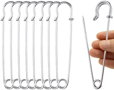 1-20 Pcs Extra Large Safety Pins 10 * 2cm Giant Safety Pin Heavy Duty Big • £2.39