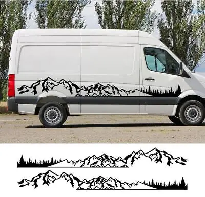 Graphics Mountain Sticker Kit For VW T5 T6 Crafter Motorhome Camper Van Decal • $119.99