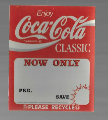 VINTAGE SMALL POSTERBOARD ADVERTISING POSTER ENJOY COCA COLA CLASSIC 1980s   • $3.50