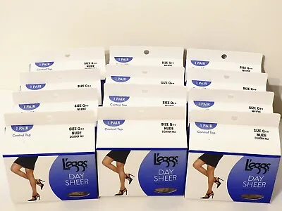 $22 • Buy Leggs Day Sheer Pantyhose Size Q++ Nude 12 Pairs