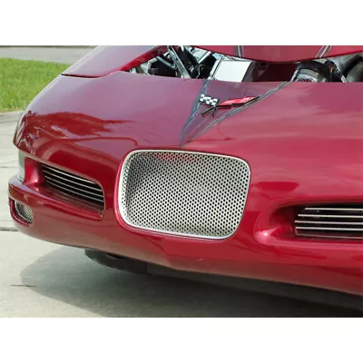 Perforated Stainless Steel Front License Plate Cover For 97-04 Chevy Corvette C5 • $142.06