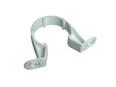 Pipe Clips White Saddle Waste Pipe Brackets 32mm 1 1/4 Inch Plastic - NEW Onesto • £42.85