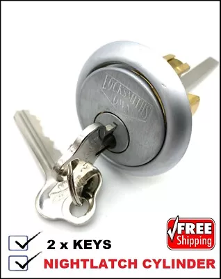  NIGHTLATCH 201 Rim Cylinder Barrel Suits Lockwood Yale WHITCO Locks - 2 X Key • $32.10